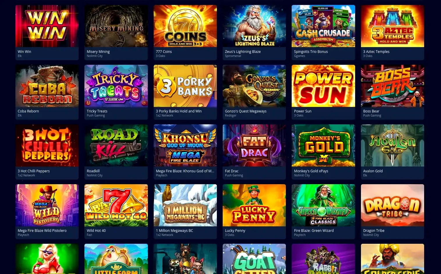 Betonred mobile App Übersicht mit Spielen und Bonus